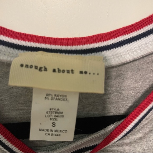 Enough about me size small gray cropped tank top. - Picture 2 of 4